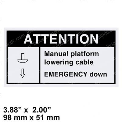 Picture of Decal - Emergency Lowering Valv