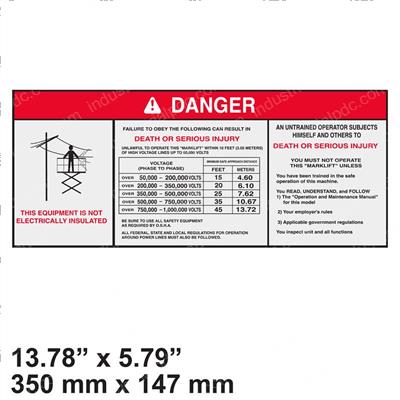 Picture of Decal - Danger Power Lines