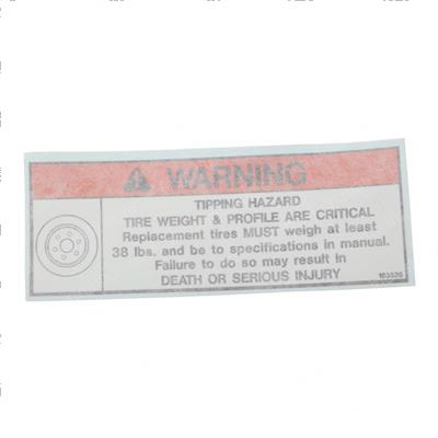 Picture of Decal-Tire Replacement