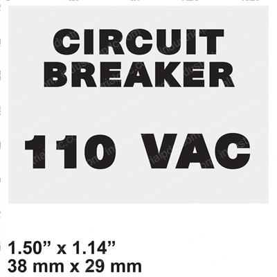 Picture of Decal - Circuit Breaker 110vac
