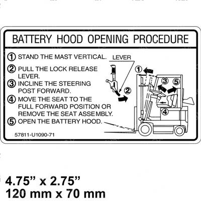 Picture of Decal - Indicator Hood Open