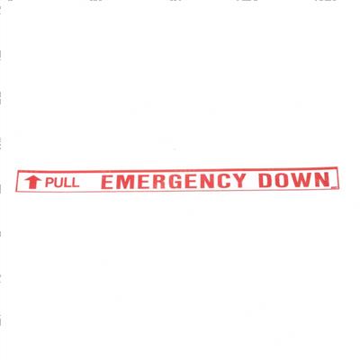 Picture of Decal - Emergency Down
