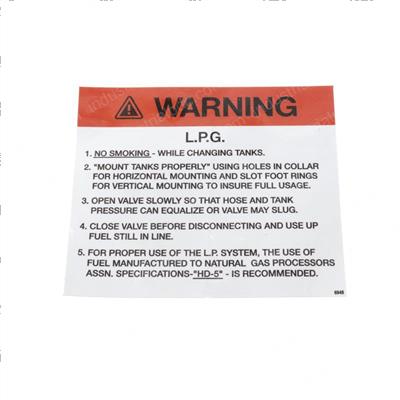 Picture of Decal - Lpg Instruction