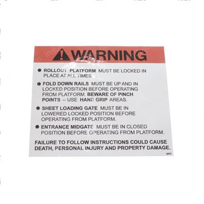 Picture of Decal - Lock Warning
