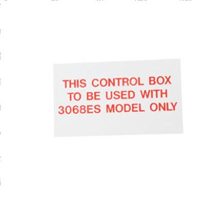 Picture of Decal - Control Box ID 3068es