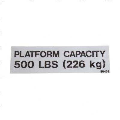 Picture of Decal - Capacity 500lbs Small