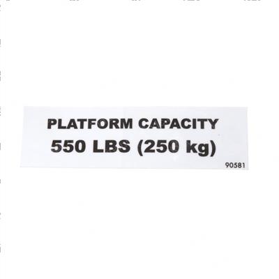 Picture of Decal - Capacity 550lbs Small