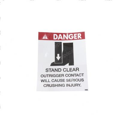 Picture of Decal - Stand Clear Outriggers