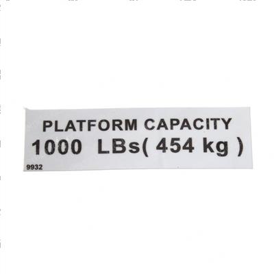 Picture of Decal - Capacity 1000lbs Sm