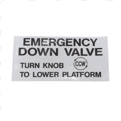 Picture of Decal - Emergency Down Valve
