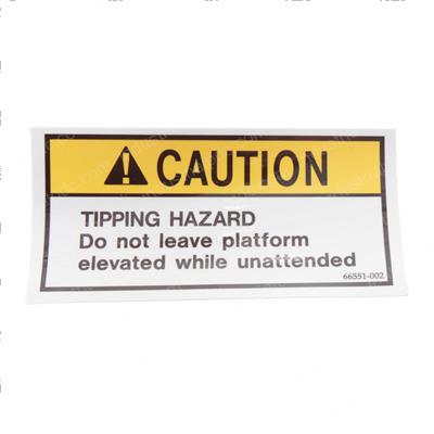 Picture of Decal - Caution Tipping Hazard