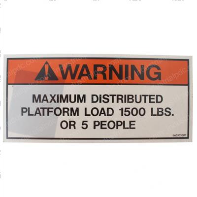 Picture of Decal - Warn Max Load 1500lbs