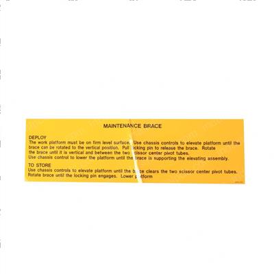 Picture of Decal - Scissor Brace Instruct