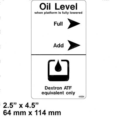 Picture of Decal - Dexron/Fluid Level