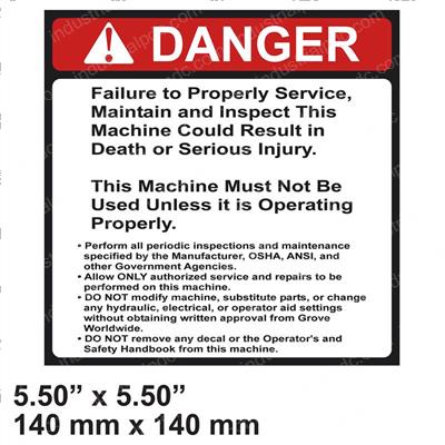 Picture of Decal - Danger Proper Service