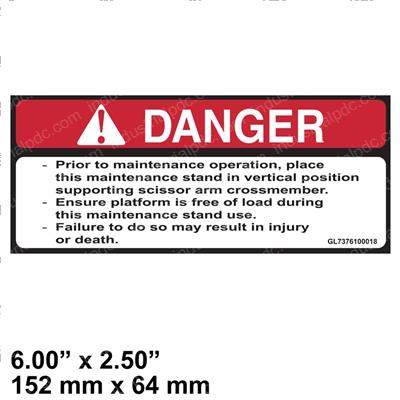 Picture of Decal - Maintenance Stand