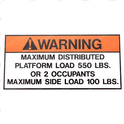 Picture of Label Max Load 550/2