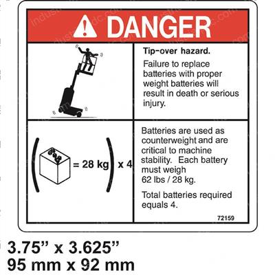 Picture of Decal Tip-Over Batteries Gr
