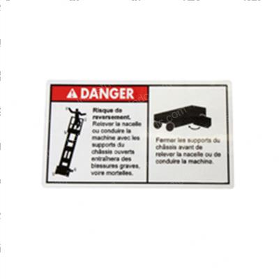 Picture of Decal Danger Tip-Over Trays