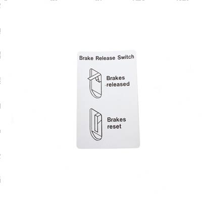 Picture of Decal - Brake Release Switch