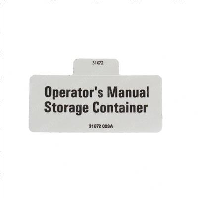 Picture of Decal Label Oper.man.storage