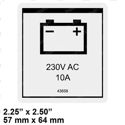Picture of Decal -  Power to Charger 230v