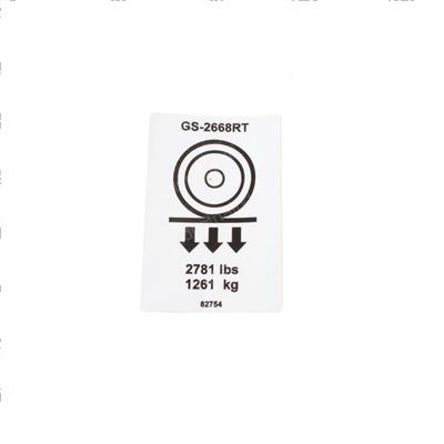 Picture of Decal Label Wheel Load Gs-2668