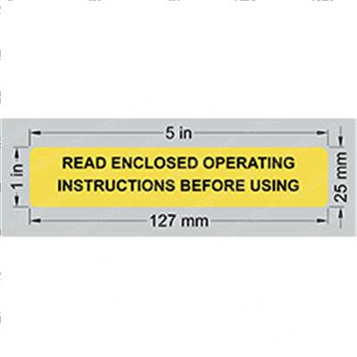 Picture of Decal Read Enclosed Instr