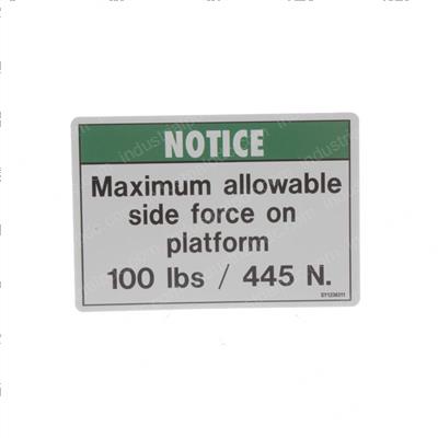 Picture of Decal - Max Load 100 Lbs