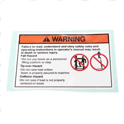 Picture of Decal Warning Boom Safety
