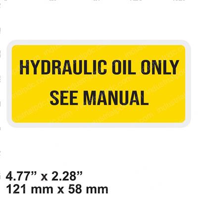Picture of Decal - Hydr. Oil Only