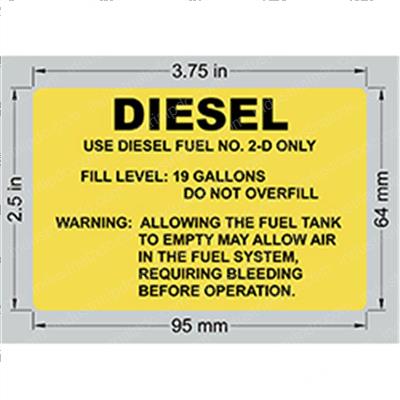 Picture of Decal - Use Diesel Fuel Only!