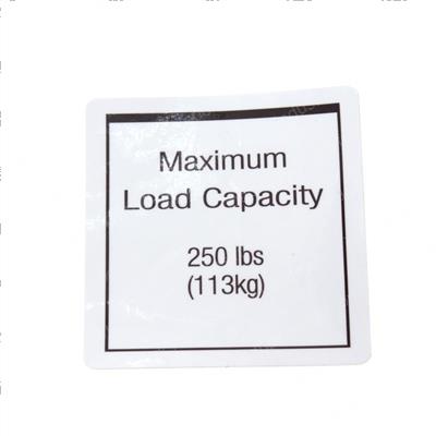 Picture of Decal Max. Capacity 250 Lbs