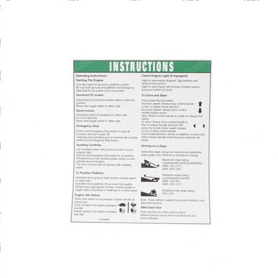 Picture of Decal - Notice Oper Insts60