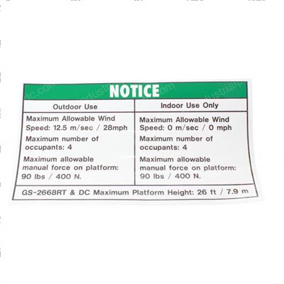 Picture of Decal Notice Side Frc 2668 Aus