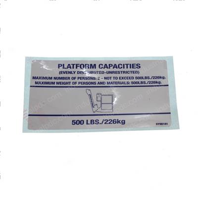 Picture of Decal - Platform Capacity