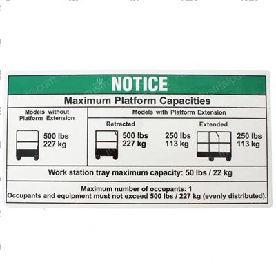 Picture of Decal Maximum Capacity Gr