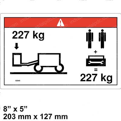 Picture of Decal - Danger Max Load 500lbs