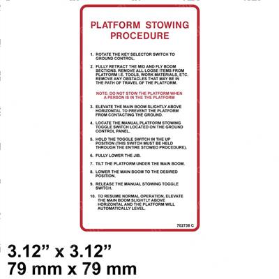 Picture of Label Emergency Lowering