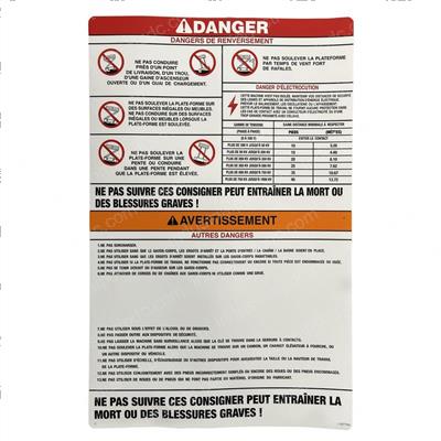 Picture of Decal Danger Warn Caut Fr