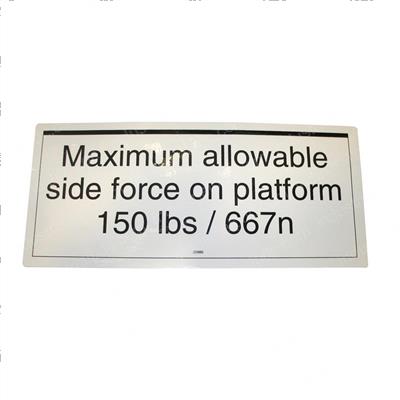 Picture of Decal Max Side Force