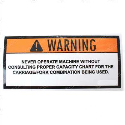 Picture of Decal - Warning Print E-Mailed
