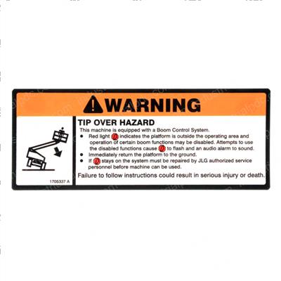 Picture of Decal - Tip-Over Hazard