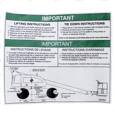 Picture of Decal  Lift Diagram (eng/Fre)