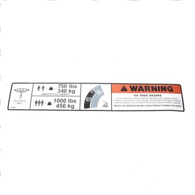 Picture of Decal 750 Lbs Unrst Capacity
