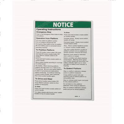 Picture of Decal - Operating Instructions