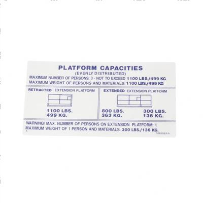 Picture of Label Plat.1100 Lbs.