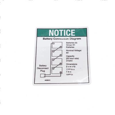 Picture of Decal Notice Batt Connection