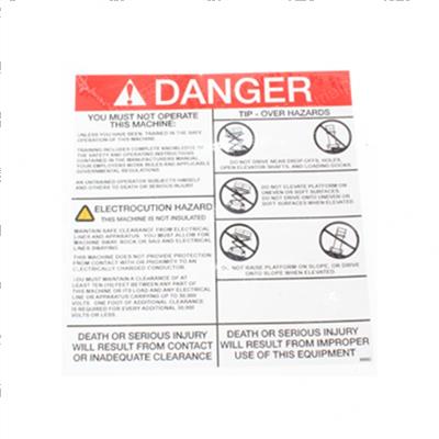 Picture of Decal - Danger Tip Over