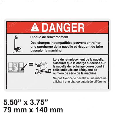 Picture of Decal Warning  Tip Over  Plat